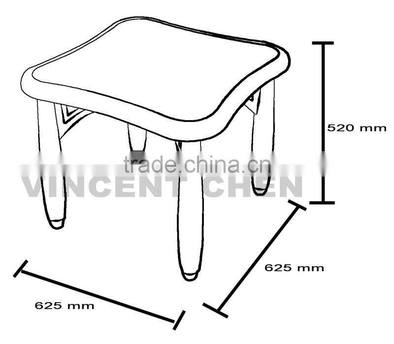 Plastic blow molding kids table furniture