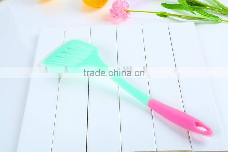 Square silicone shovel with stainless stick handle