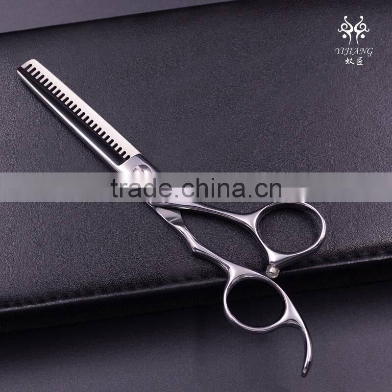 Black screw polishing silver professional hair thinning scissors