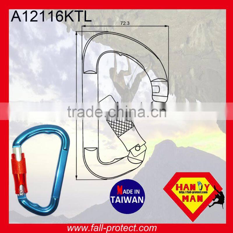 For Rescue Rock Climbing Quicklock Aluminum Carabiner With D Type