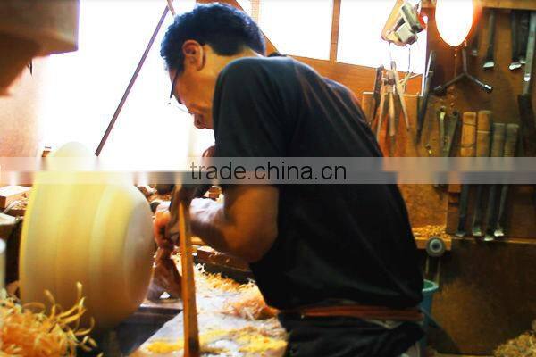 Kijihiki Keyaki Japanese Zelkova Wood Marquetry Salad Bowl Wood Bowl Made in Japan