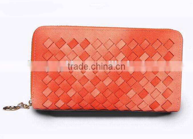 2015 Fashion New Design Woman Wallet Knit Lines Lady Wallet/Purse Women