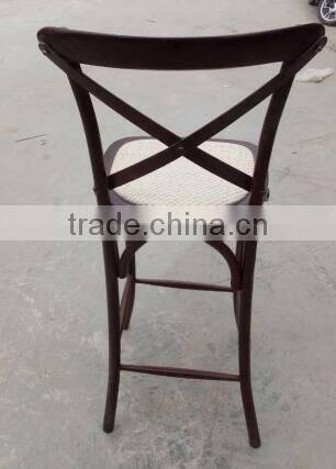 wooden cross back high back hotel chair banquet dining chairs