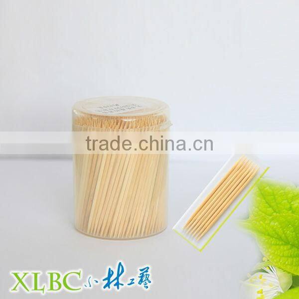 Eco-friendly PP middle ruber jar bamboo toothpicks
