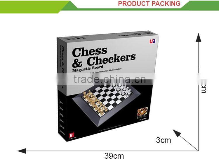 2 in 1 educational toy gold and silver game chess