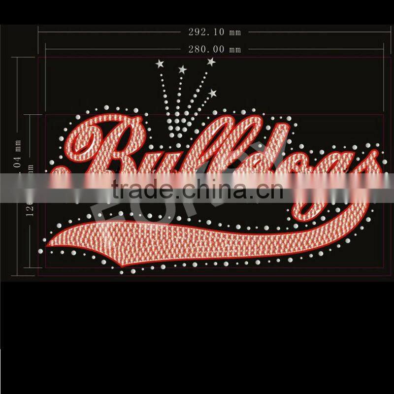 hot sale white bulldogs sew on embroidered badges