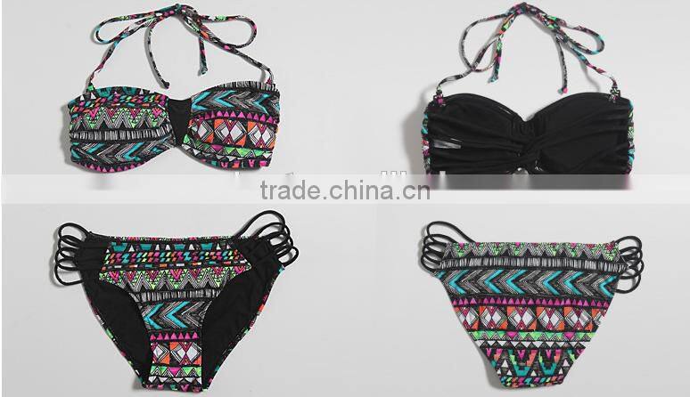 Branded top quality women latest fashion bikini swimwear