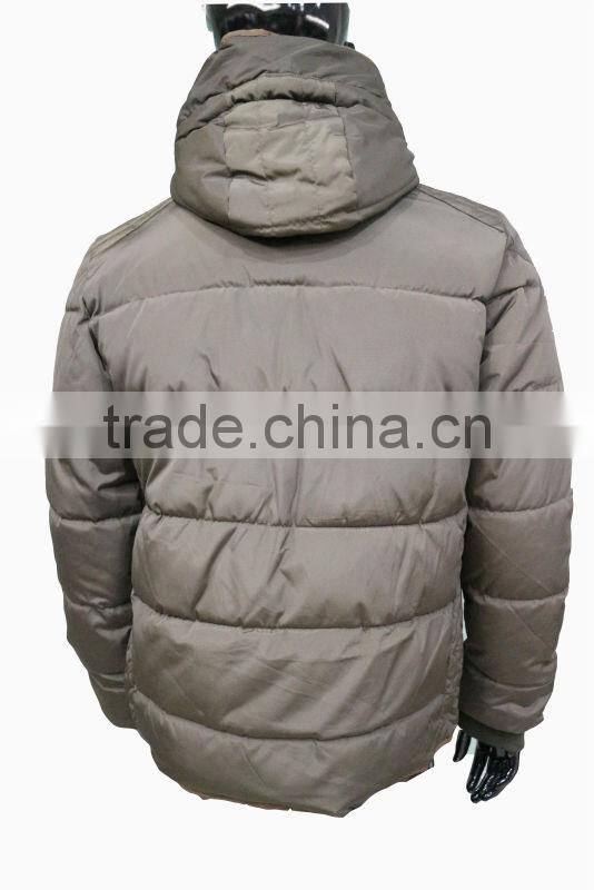 European fashion winter clothes men padded winter coat with hood