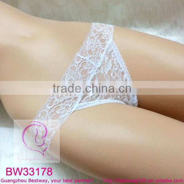 Ladies sheer sexy transparent lace bikini panties
