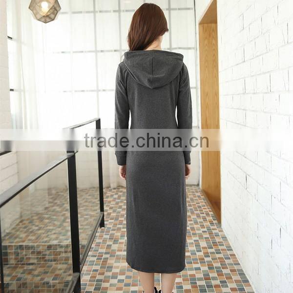 2016 new women's lengthen slim pullover hoodies