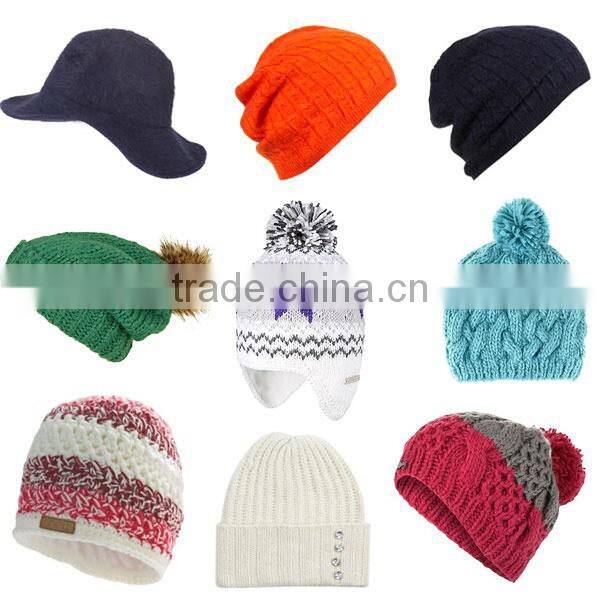 lovely fashion & popular knitted winter 100%acrylic baby hats