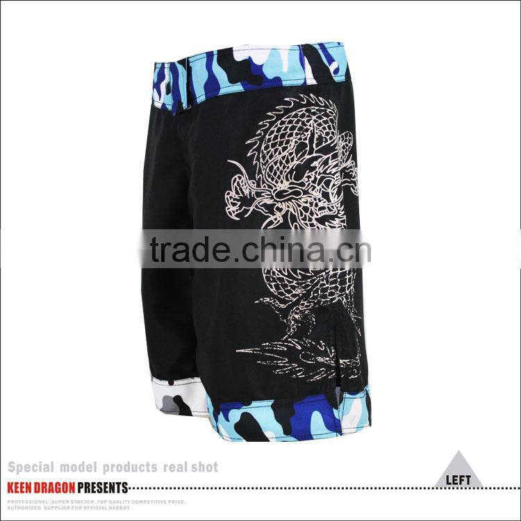 Customized Hot Design OEM Printed Fight mma Crossfit Shorts Black
