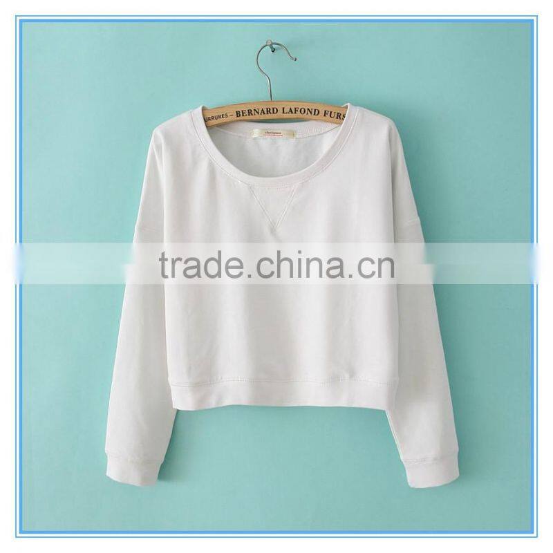 Wholesale Long sleeve short loose jumper that show hilum woman xxxxl pullover