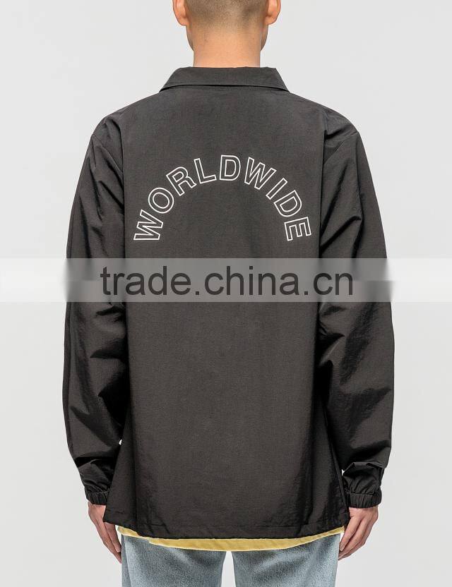 OEM latest design black cotton spring jacket for men