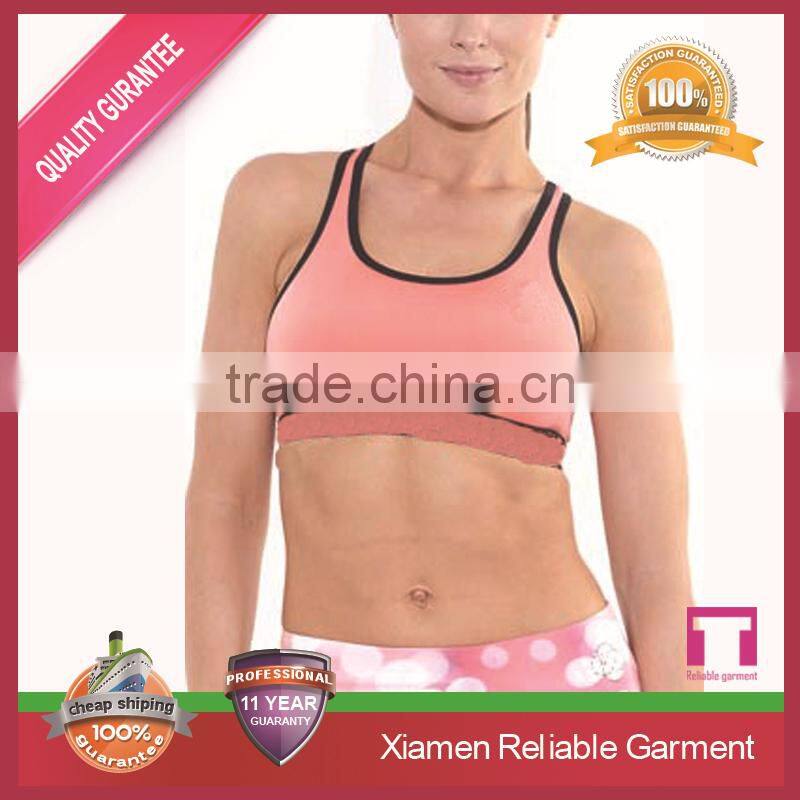 Top quality gym wear 88% nylon 12% spandexbra/ sexy fitness yoga bra for women