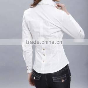 OEM factory wholesale fashion ladies white shirts