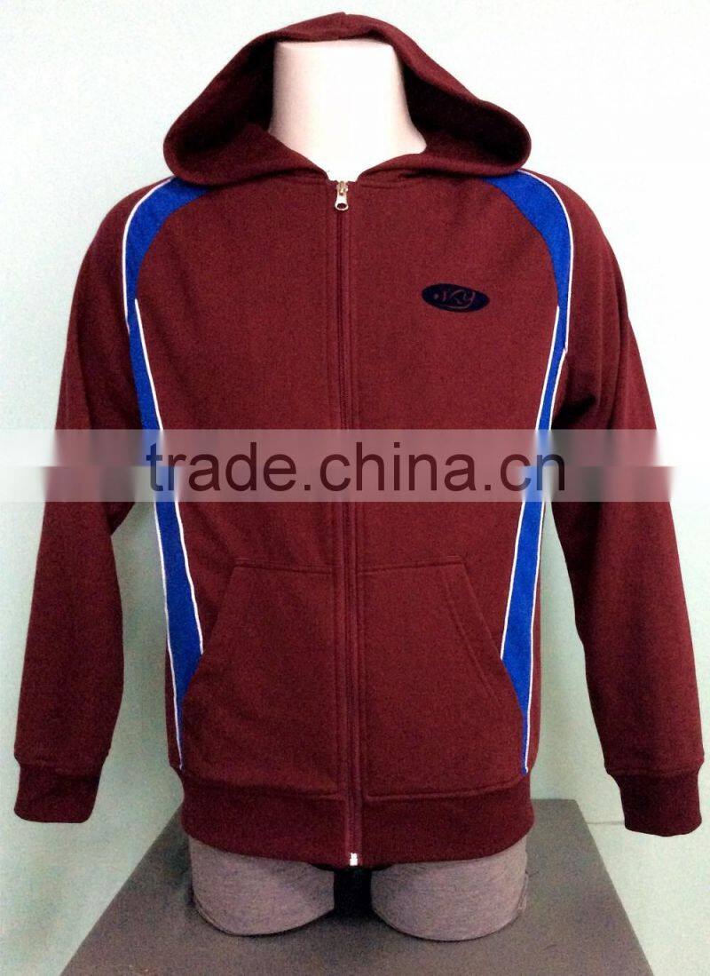 2016 New fashion designs top quality hoodies men athletic matching color long sleeve full zip jackets