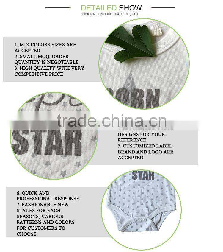 Long Sleeve Baby Clothes Organic Lovely Design Baby Romper Blank Set