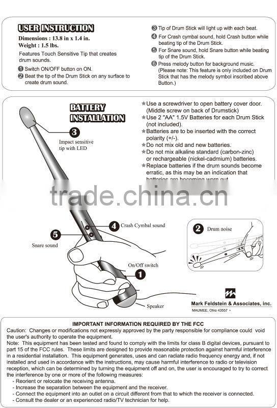 one set Rhythm Sticks Electronic Drum Sticks Air drumstick Novelty toy personal Gift