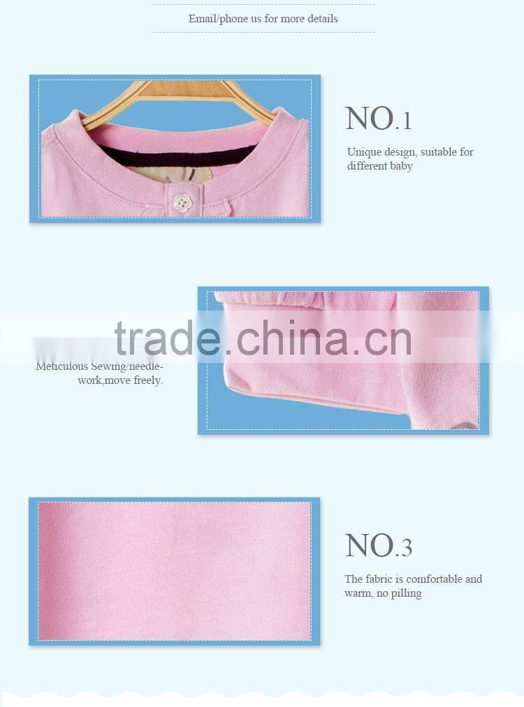 Anti-Pilling Long Sleeve Baby Girls Pink Fancy T Shirt