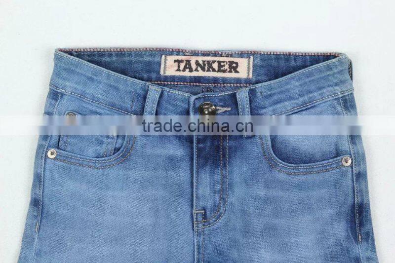 Boys acid blue OEM/Wholesale HIGH-END100% cotton jeans kids fashion denim jean