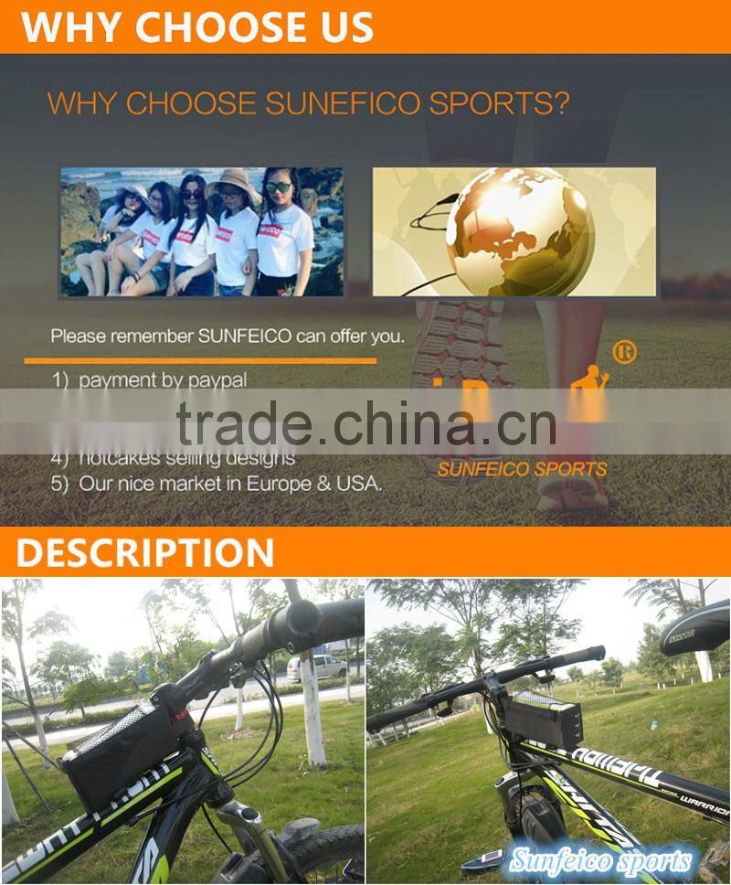 Cycling Bike Bicycle Trame Front Basket Tube Pannier Bag For Smart Cell Phone and Towel - Black Bike Tube Box - Accept Custom