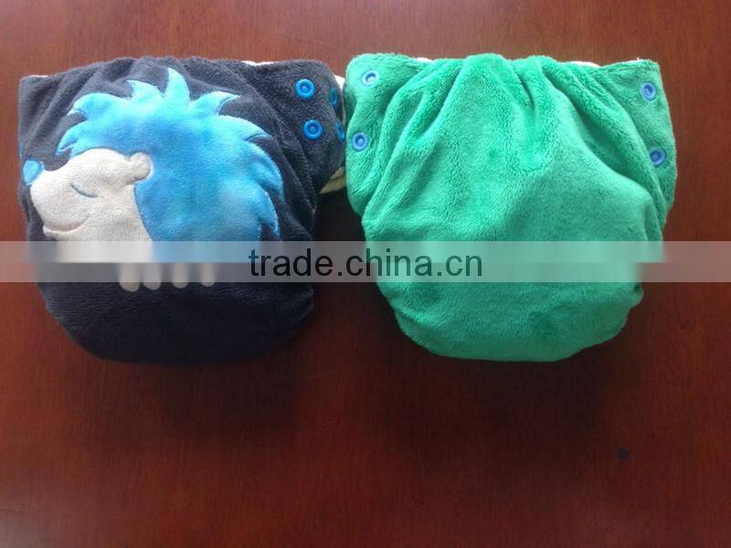 2014 Fashionable Water Proof Minky Cloth Solid Baby Diaper