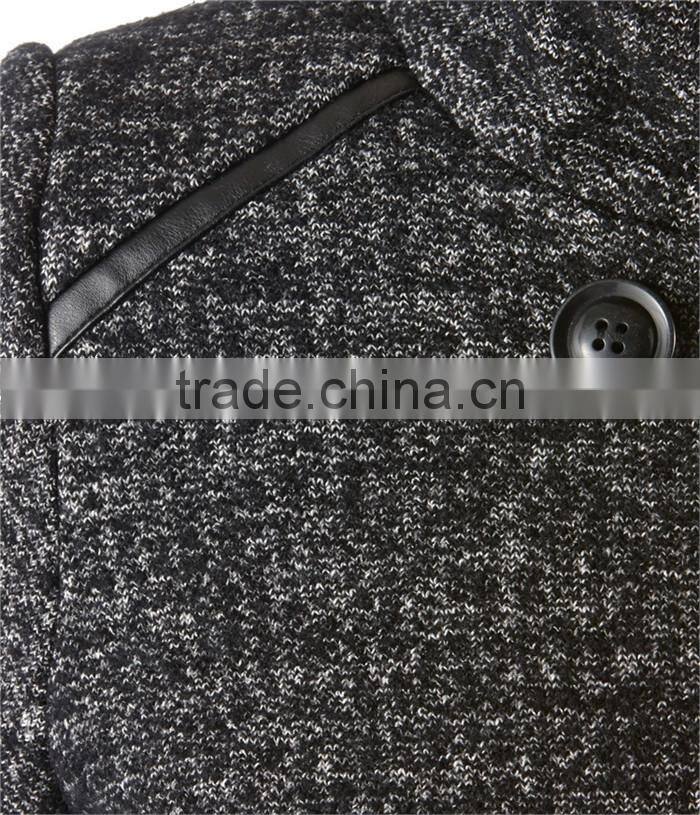 double breasted ladies elegant thick warm winter coat with original weave