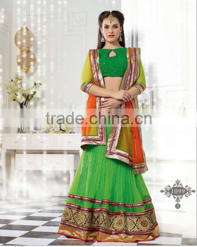 Semi Stitch Flourish Elegant Heavy Work Lehenga Sarees
