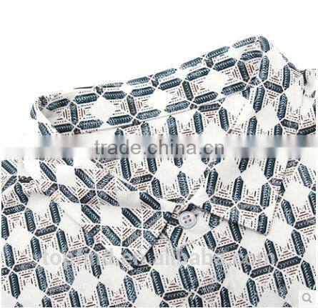 Hawaii style fashion mercerized cotton printing shirts for man