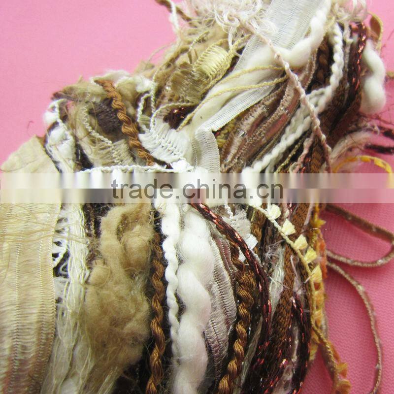 hand knitting silk ribbon