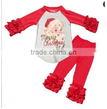 Boya hot sale wholesale Christmas outfits children girls giggle moon exquisite remake clothes sets design for girls clothing
