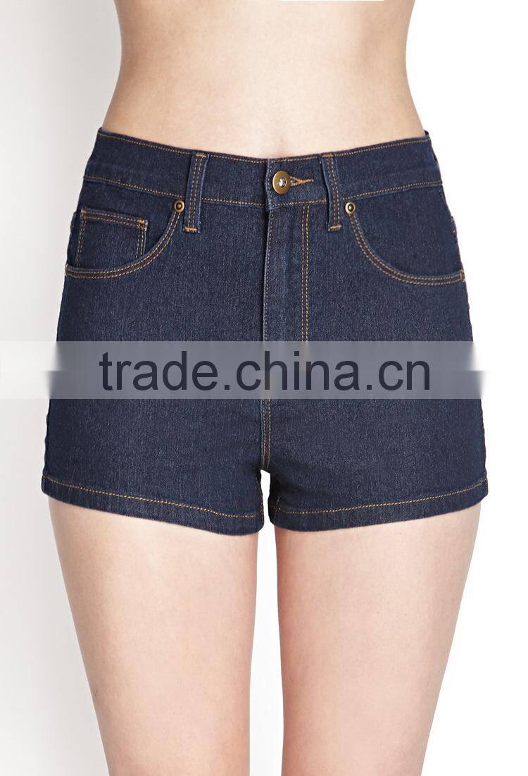 hot selling women denim shorts made in china wash skinny wholesale cheap denim shorts
