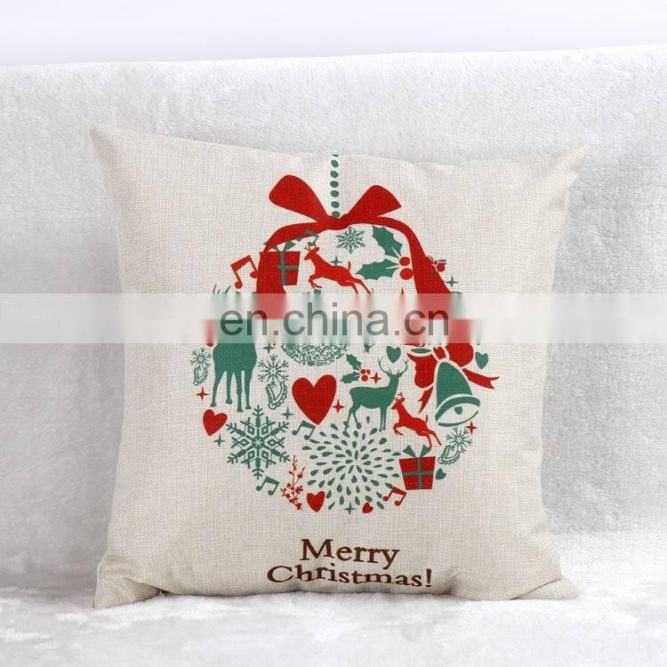 Creative Christmas Deer Linen Office Sofa Pillows Cushhion Cover