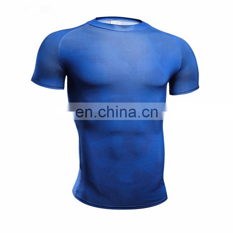 Men Short sleeves sublimation fitness compression wear for sale