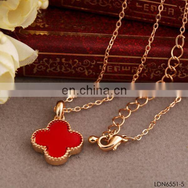 Make a wish juese and enamel pendant necklace hot selling jewelry