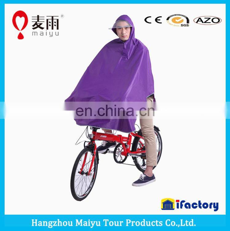 MAIYU pvc coating advertising bike poncho raincoat