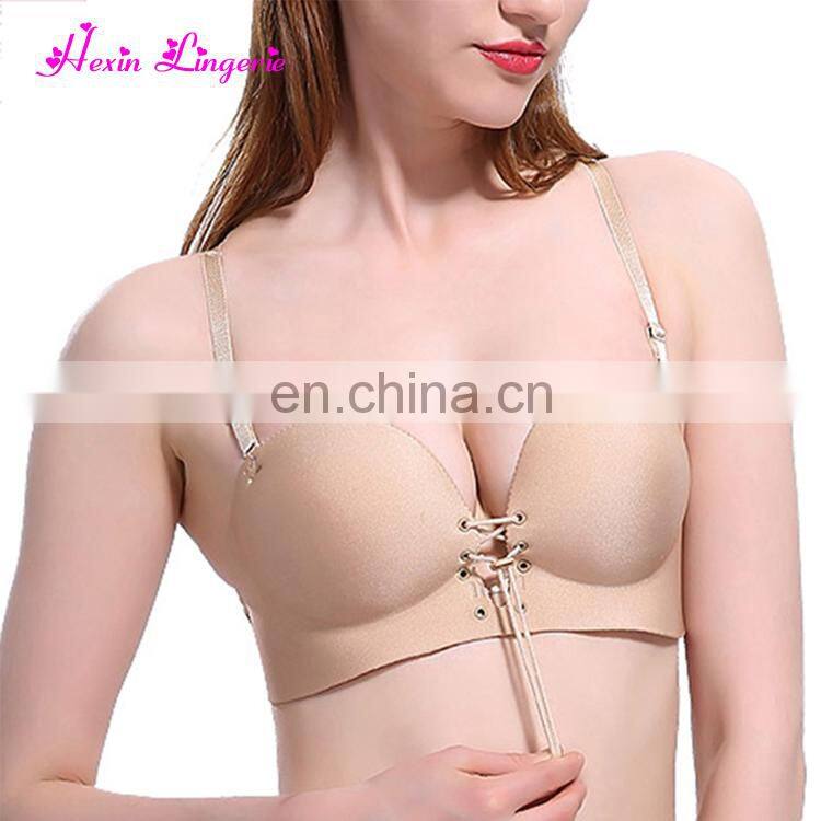 2017 Newest Seamless Invisible Transparent Breast Nipple Sexy Ladies Bra