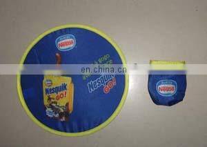 Wholesale Supplier Nylon Foldable Hand Fans 190T Flying Frisbee