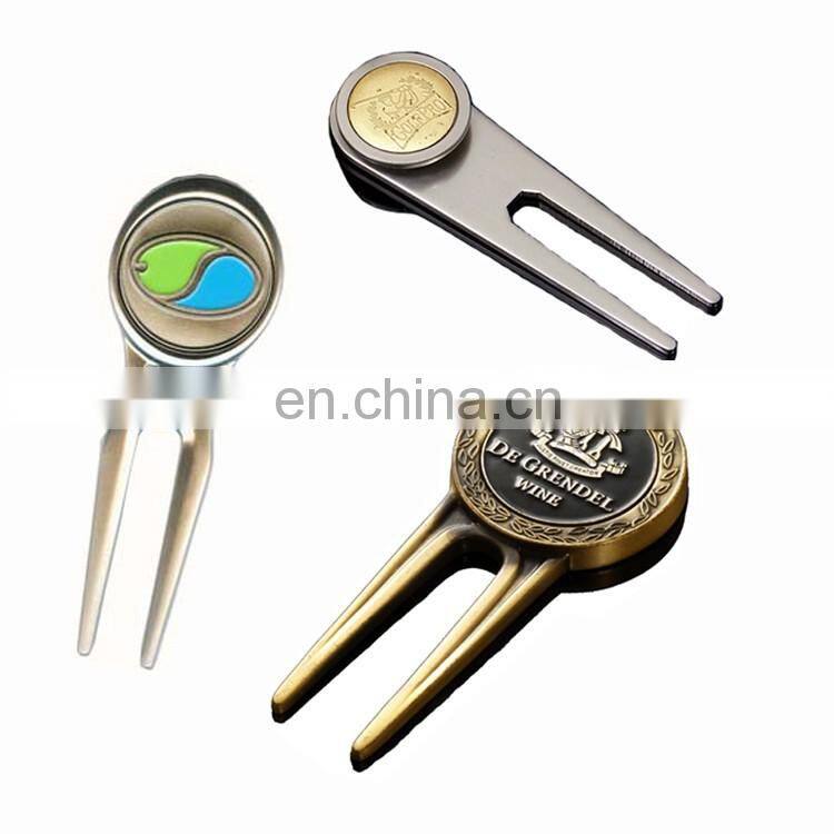 high quality eco-friendly golf repair tool with 3/4 ball marker set