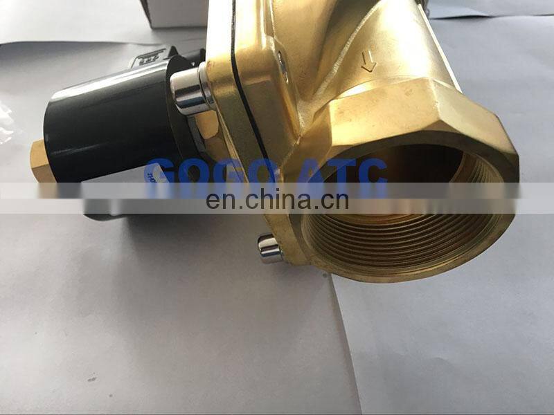GOGO 2 way brass Normally open large 2 inch water solenoid valves for irrigation price cheap 220v ac 50mm zero pressure start