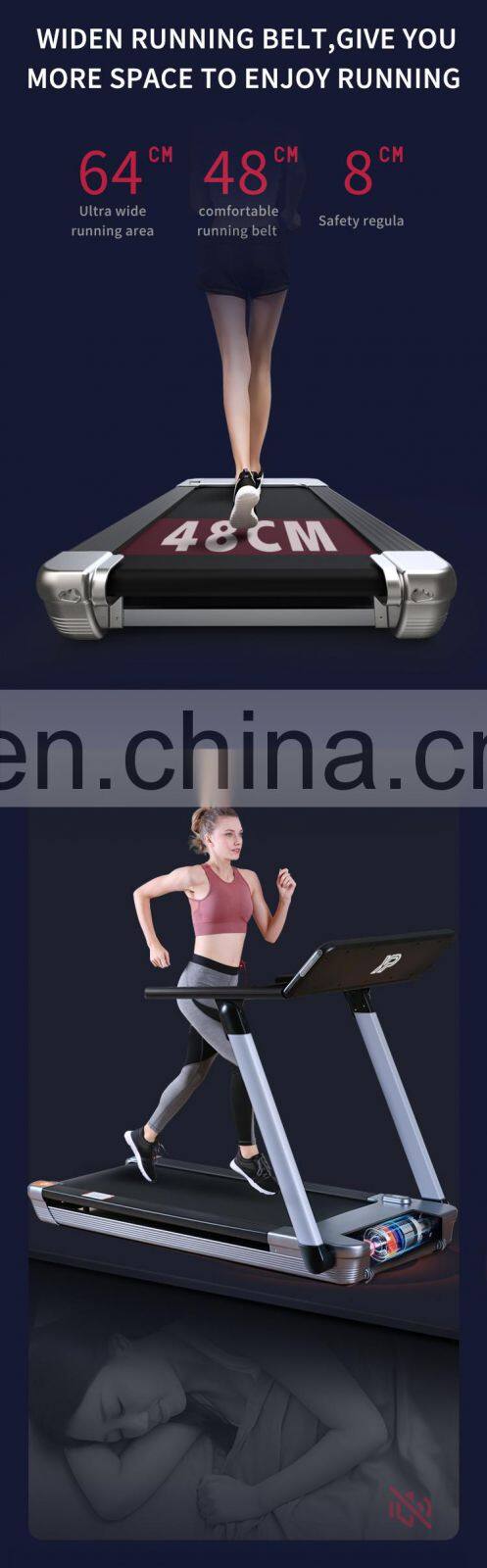 YPOO New for 2020 super shock absorption home use mini electric foldable running machine best treadmill