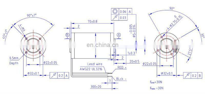 42ZYT01A -24V permanent magnet 24 volt dc Motor, rated 3600rpm, 39mNm, equivalent to Gr42