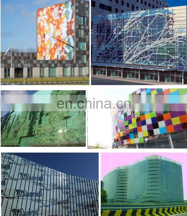 wholesale price custom tempered silk printed glass facade supplier