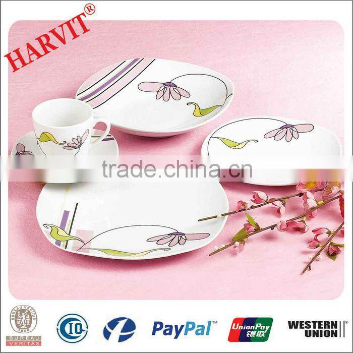 20pcs Morden Design Porcelain Dinner Set Square