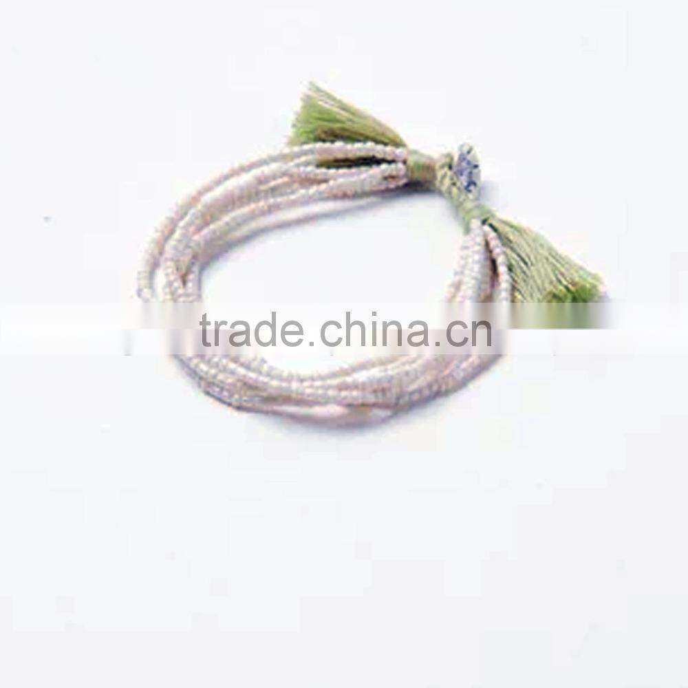 black seed bead wrap bracelet for girl