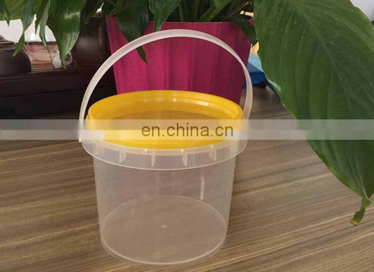 2L/2.5L/4L white PP small plastic pails with lid, plastic bucket with handle, plastic container wholesale for liquids