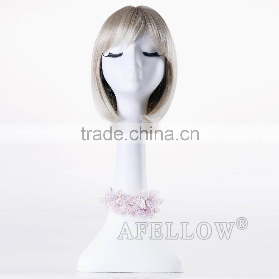 White long neck 60cm female women head model plastic cheap head mannequin H1064