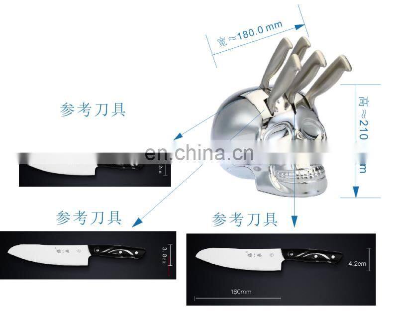head skulls knife skeleton resin shelf for home kitchen shelf