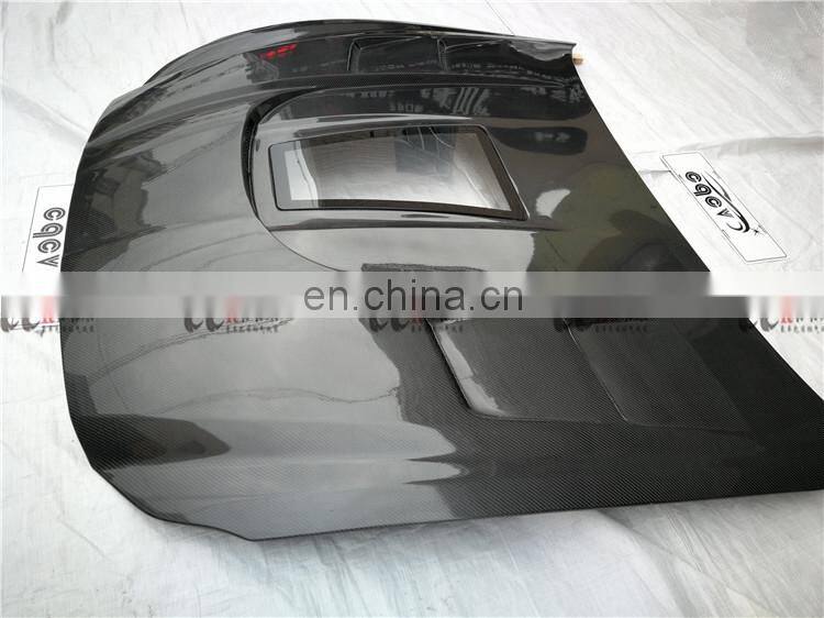 Carbon fiber hood bonnet for Maserati Quattroporte glass and carbon fiber material bonnet for Maserati Quattroporte tuning parts